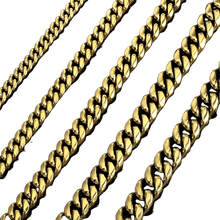 Load image into Gallery viewer, Necklaces for Men and Women Stainless Steel Cuban Curb Chain Gold - Jewelry Store by Erik Rayo
