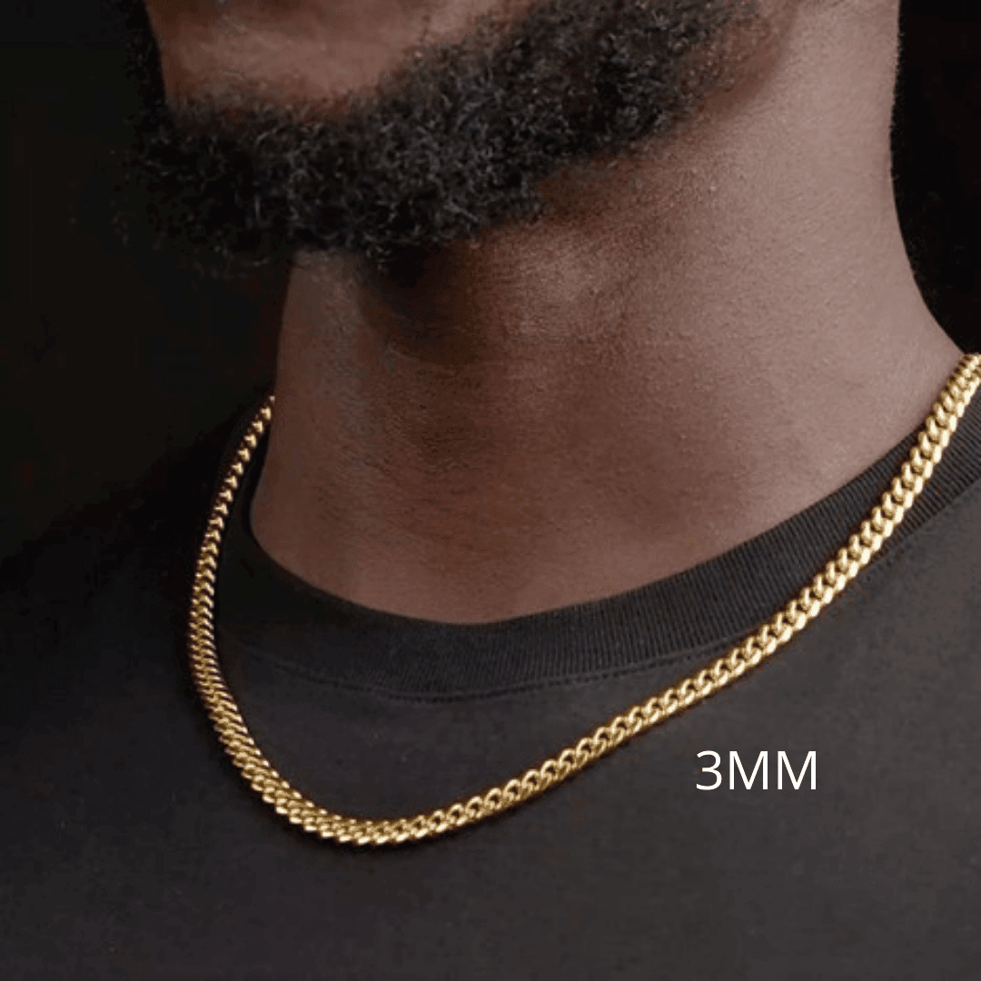 Necklaces for Men and Women Stainless Steel Cuban Curb Chain Gold - Jewelry Store by Erik Rayo