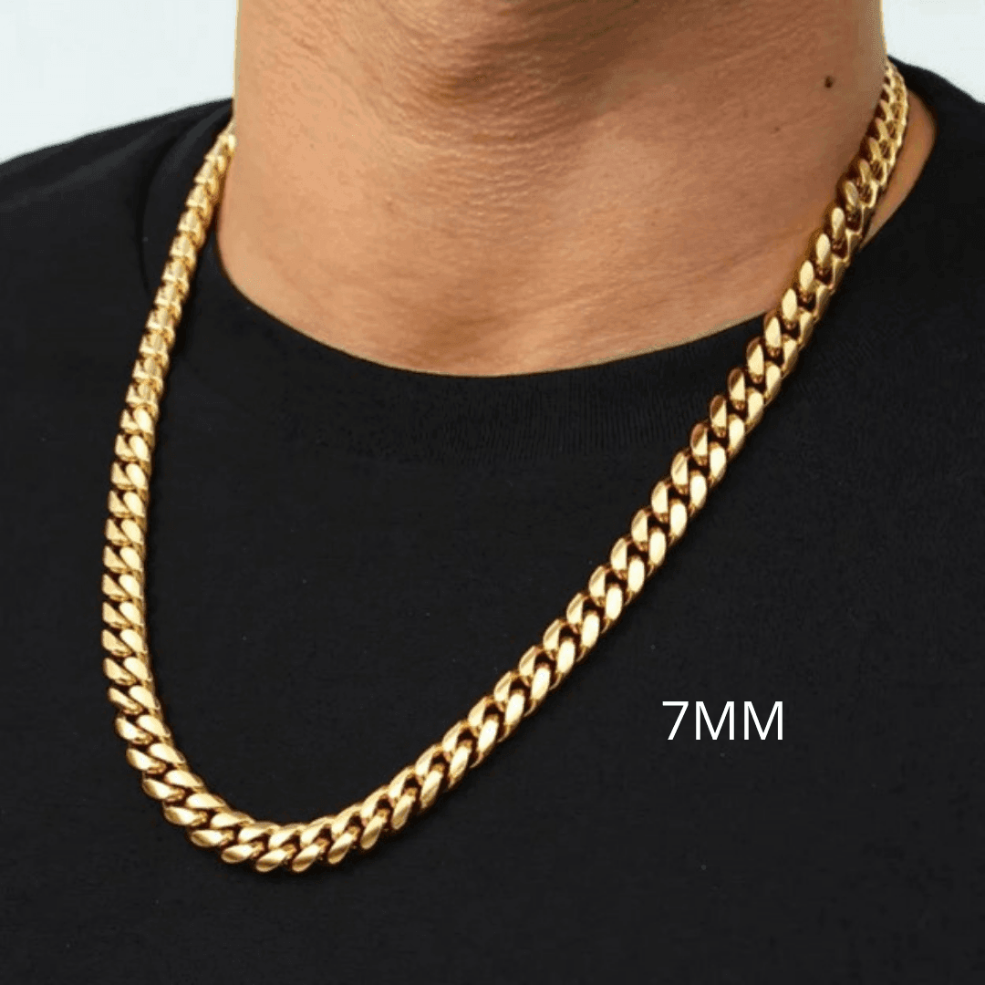 Necklaces for Men and Women Stainless Steel Cuban Curb Chain Gold - Jewelry Store by Erik Rayo