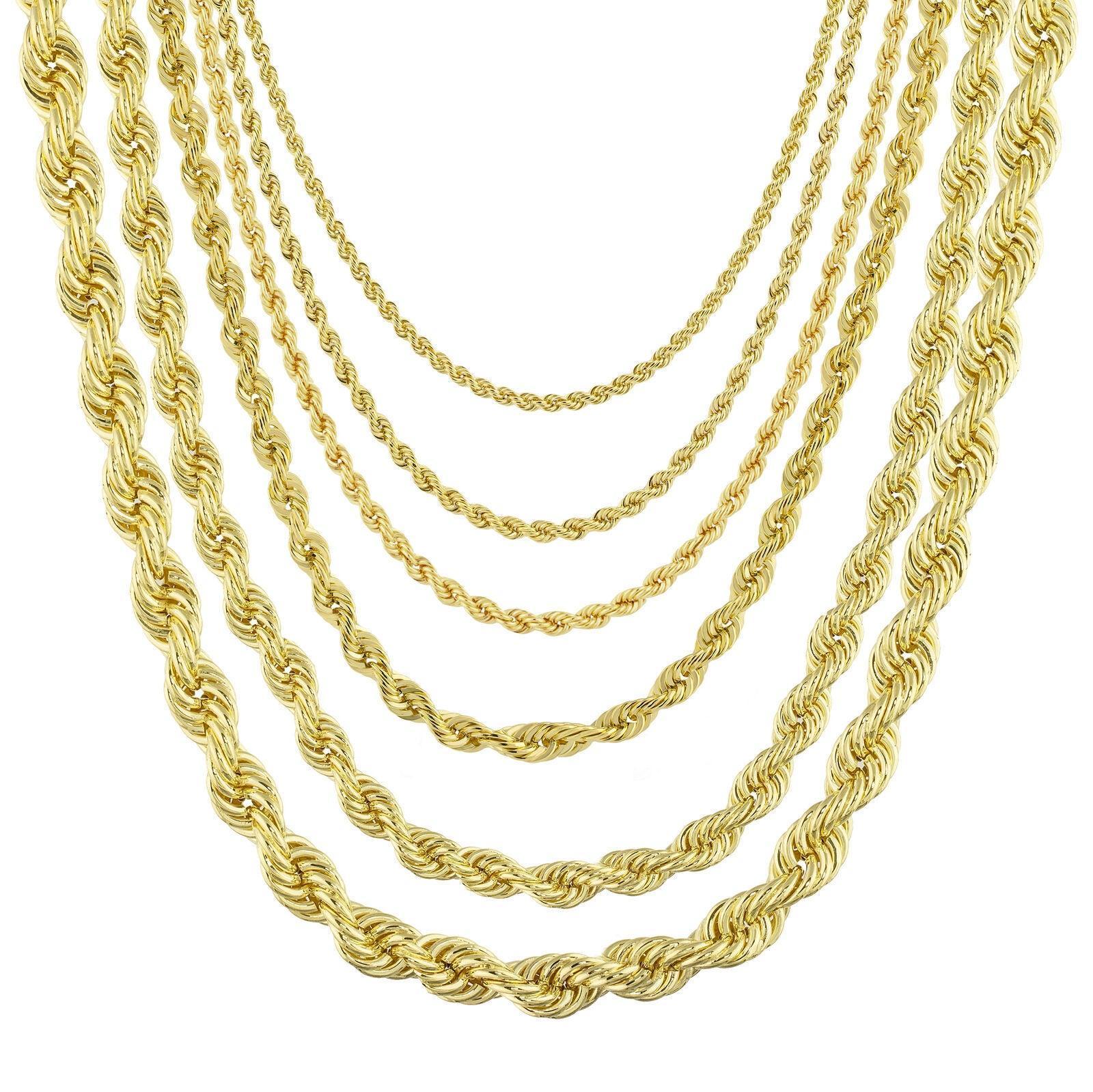 Necklaces for Men and Women Stainless Steel Rope Chain Gold - Jewelry Store by Erik Rayo