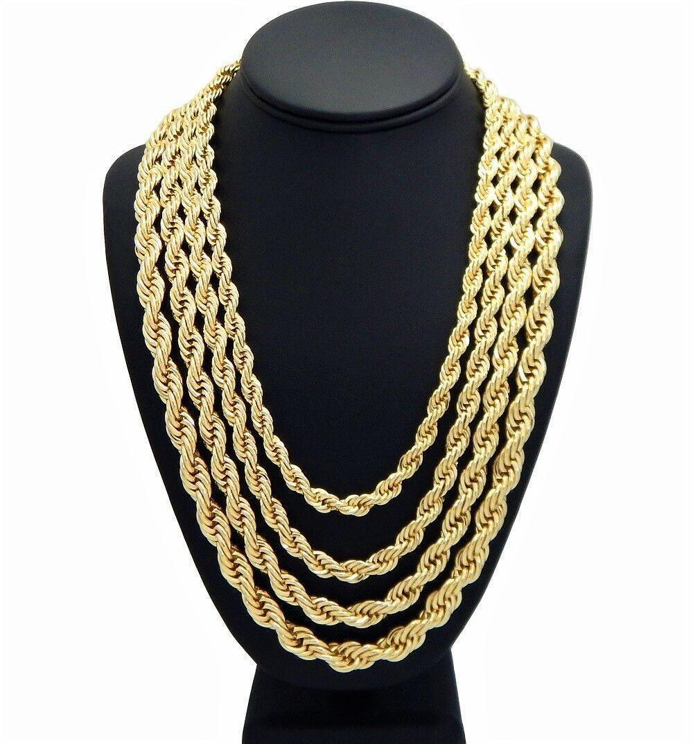 Necklaces for Men and Women Stainless Steel Rope Chain Gold - Jewelry Store by Erik Rayo