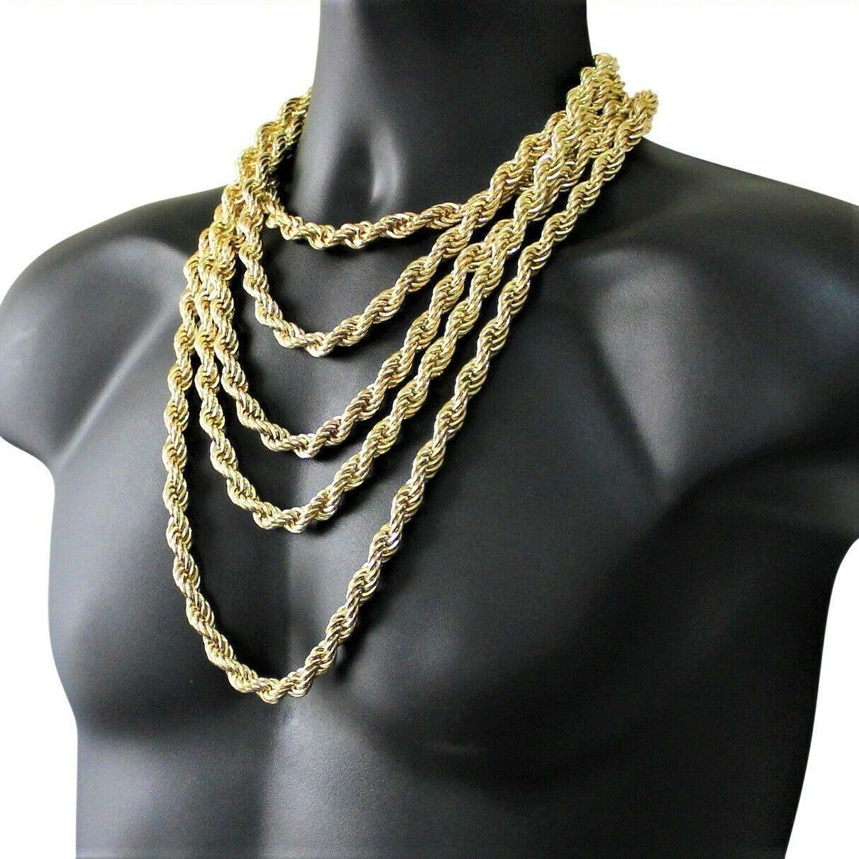 Necklaces for Men and Women Stainless Steel Rope Chain Gold - Jewelry Store by Erik Rayo