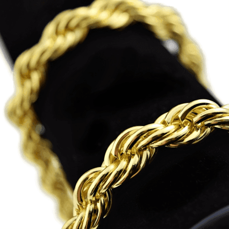 Necklaces for Men and Women Stainless Steel Rope Chain Gold - Jewelry Store by Erik Rayo