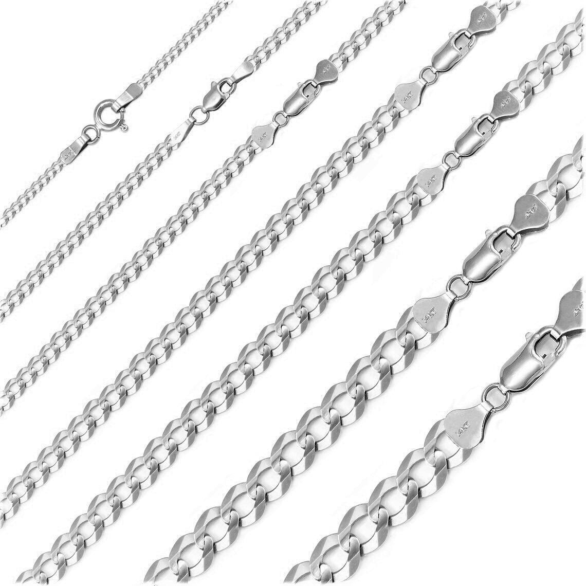 925 Silver Cuban Curb Necklace Chains for Men and Women 925 Sterling Silver - Jewelry Store by Erik Rayo