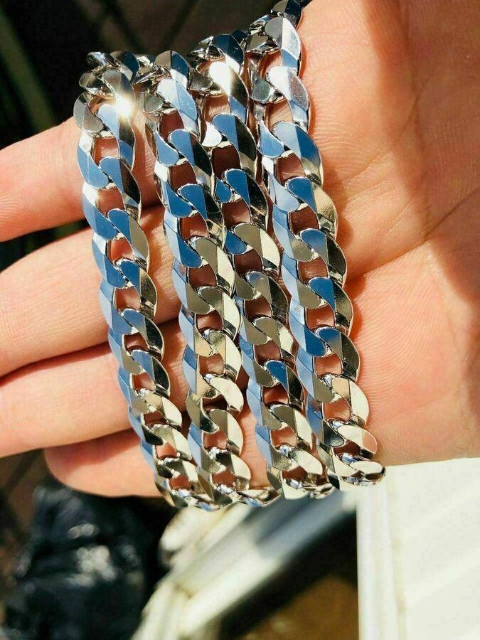 925 Silver Cuban Curb Necklace Chains for Men and Women 925 Sterling Silver - Jewelry Store by Erik Rayo