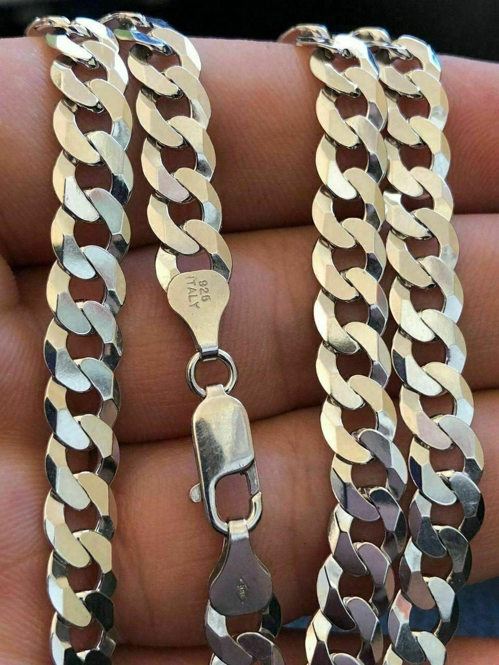 925 Silver Cuban Curb Necklace Chains for Men and Women 925 Sterling Silver - Jewelry Store by Erik Rayo