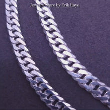 Load and play video in Gallery viewer, Cadenas Para Hombre y Mujer de Plata 925 de Ley Esterlina Italiana Eslabon Cubano
