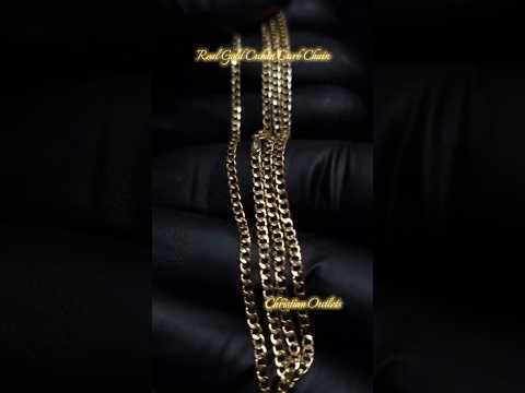 14K Gold Cuban Necklace Chains Men Women Kids Real Genuine Gold