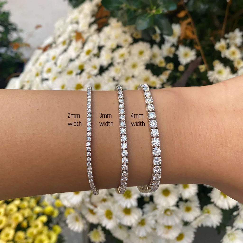 Pulseras de Tenis de Plata de Ley 925 con Moissanita y Certificado GRA Para Hombre y Mujer - Jewelry Store by Erik Rayo