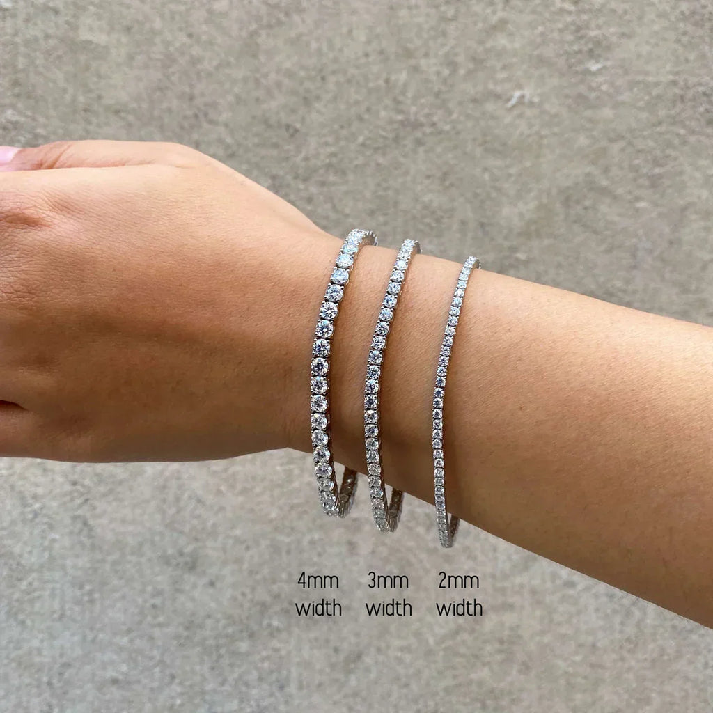 Pulseras de Tenis de Plata de Ley 925 con Moissanita y Certificado GRA Para Hombre y Mujer - Jewelry Store by Erik Rayo