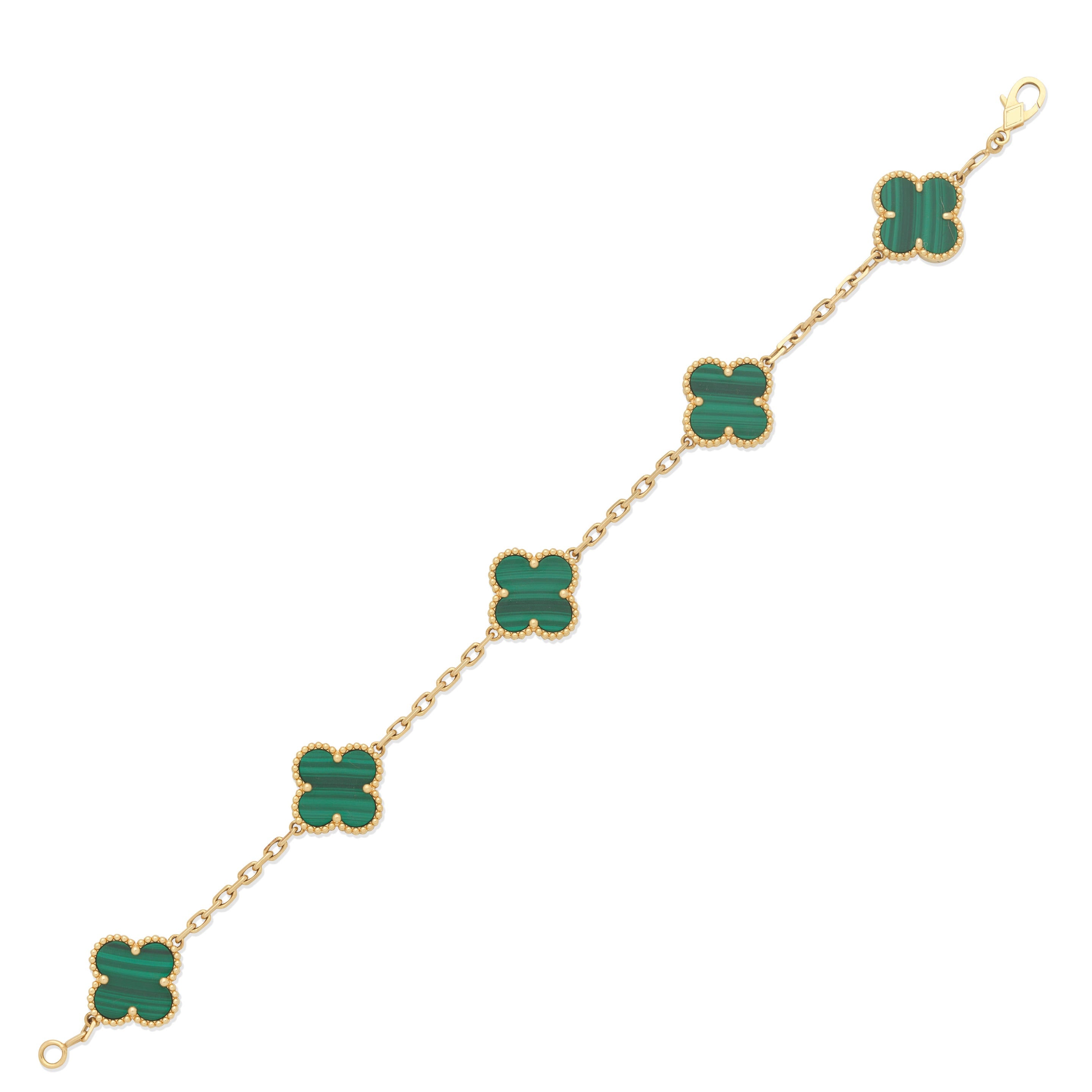 925 Silver Green and Gold Clover Bracelets for Men and Women 6" 7" and 8" Inches Adjustable - Jewelry Store by Erik Rayo