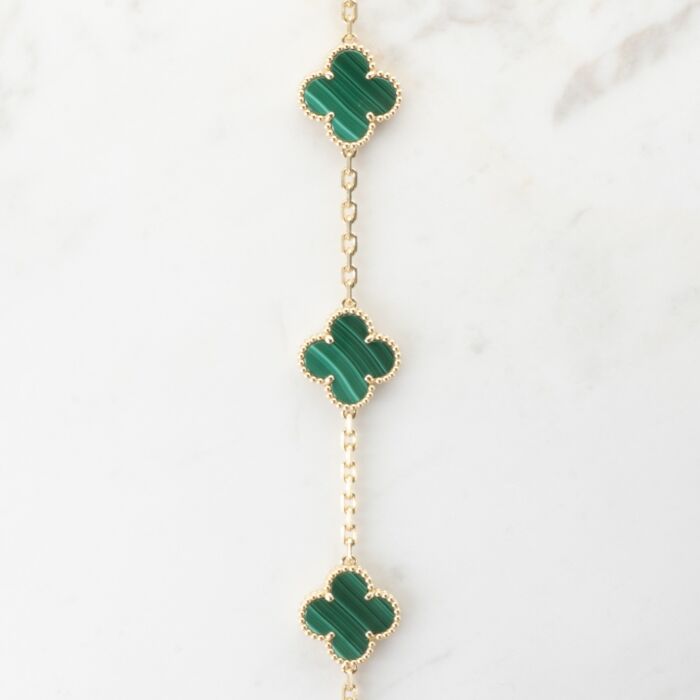 925 Silver Green and Gold Clover Bracelets for Men and Women 6" 7" and 8" Inches Adjustable - Jewelry Store by Erik Rayo