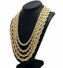 Load image into Gallery viewer, Rope Chain Necklace for Men Women and Kids Stainless Steel in Gold - Jewelry Store by Erik Rayo
