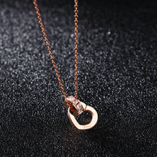 Load image into Gallery viewer, Rose Gold Heart Charm Necklace Stainless Steel 0.60 Carat CZ - Jewelry Store by Erik Rayo
