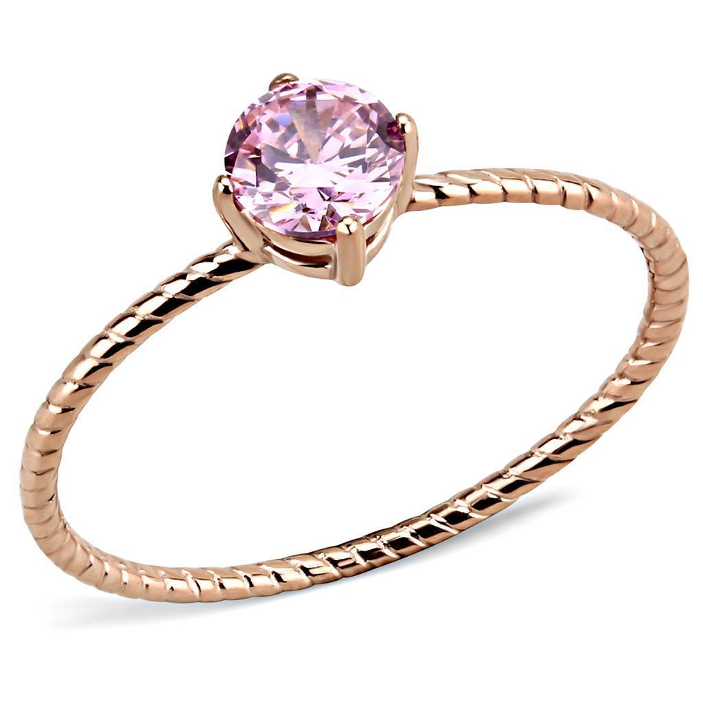 Rose Gold Rings for Women Anillo Para Mujer Stainless Steel Ring with AAA Grade CZ in Rose - Jewelry Store by Erik Rayo