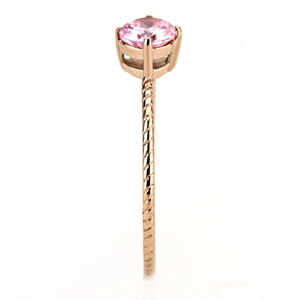Rose Gold Rings for Women Anillo Para Mujer Stainless Steel Ring with AAA Grade CZ in Rose - Jewelry Store by Erik Rayo