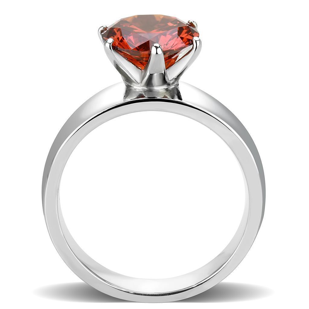 Ruby Red Silver Rings for Women Solitaire Stainless Steel Zircoin Anillo RojoPlata Para Mujer Solitario Acero Inoxidable - Jewelry Store by Erik Rayo