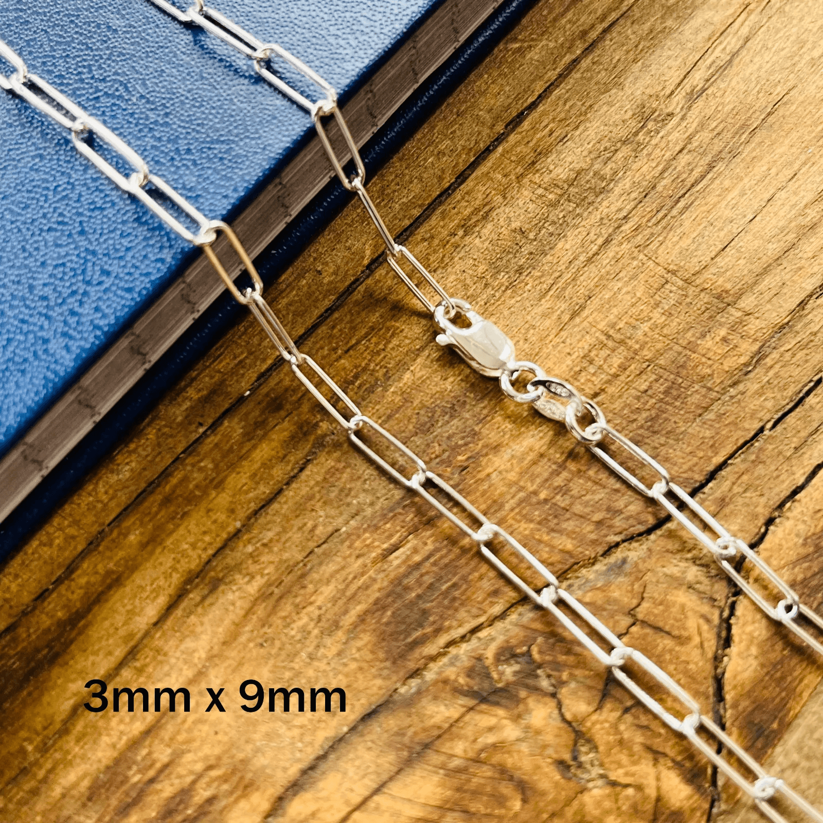 925 Silver Paper Clip Chain for Men and Women Real Solid Italian 925 Sterling Silver Necklaces - Jewelry Store by Erik Rayo