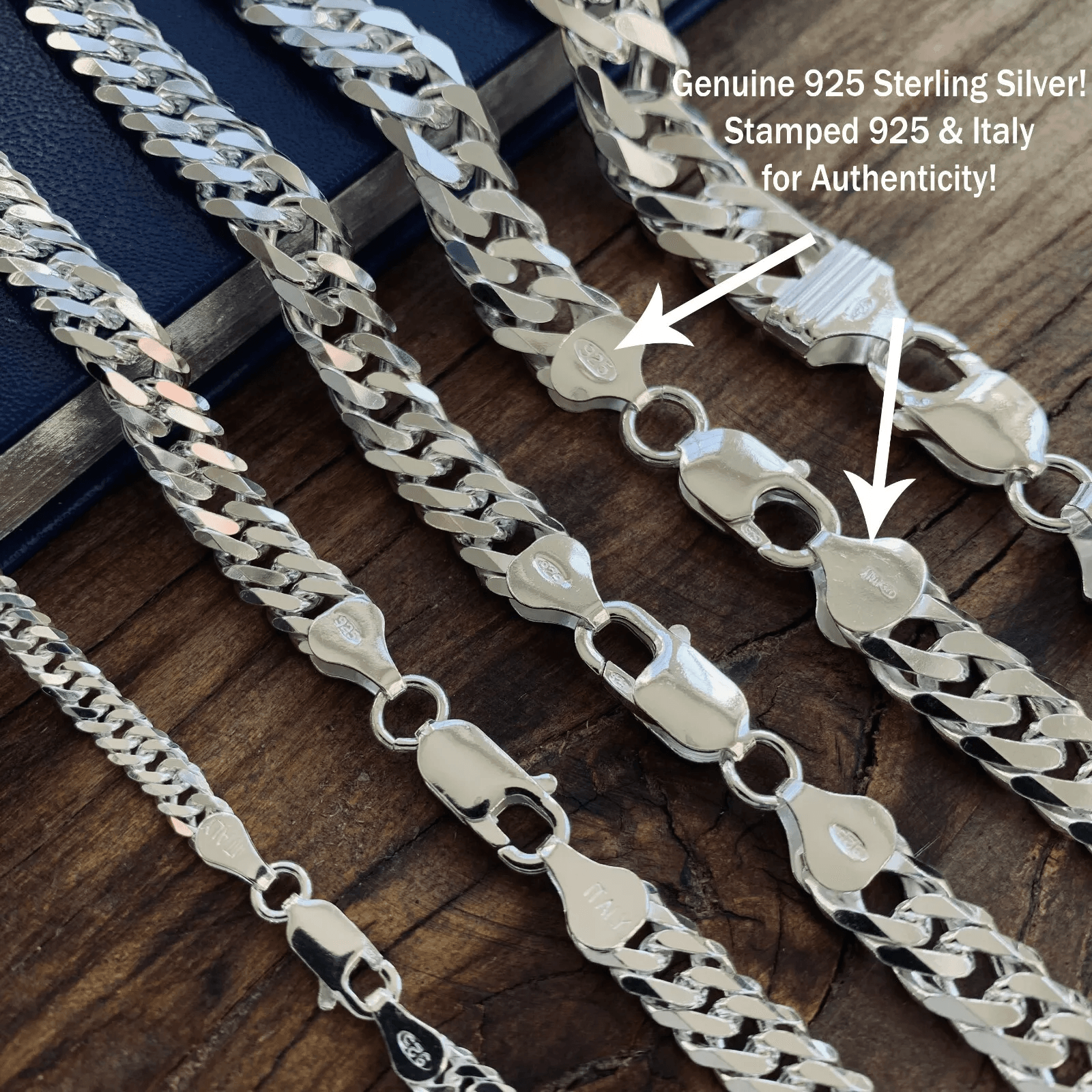 925 Silver Hydra Chains for Men and Women Real Solid Italian 925 Sterling Silver Necklaces - Jewelry Store by Erik Rayo