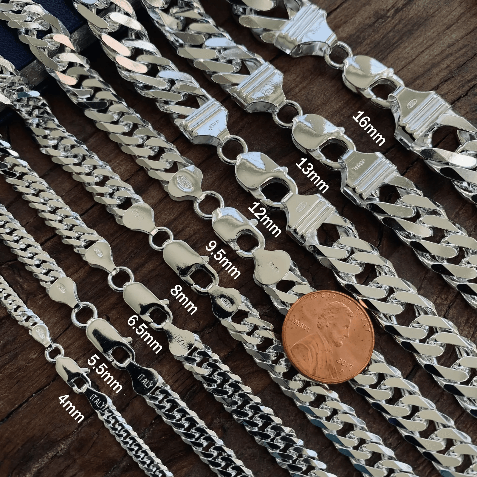 925 Silver Hydra Chains for Men and Women Real Solid Italian 925 Sterling Silver Necklaces - Jewelry Store by Erik Rayo