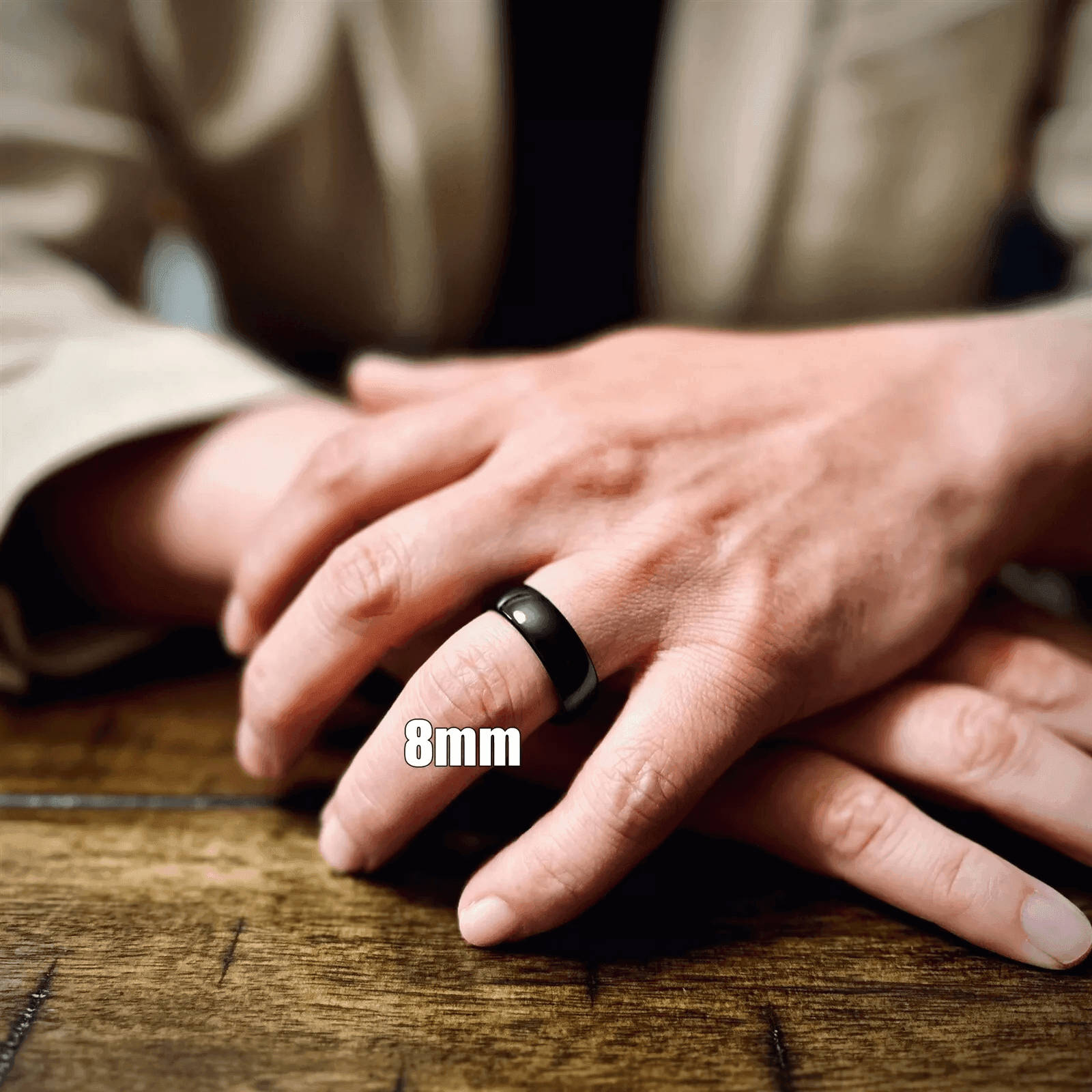 Men's Wedding Band Rings - 10mm Black Polished Tungsten Carbide Classic Wedding Rings for Men and Women