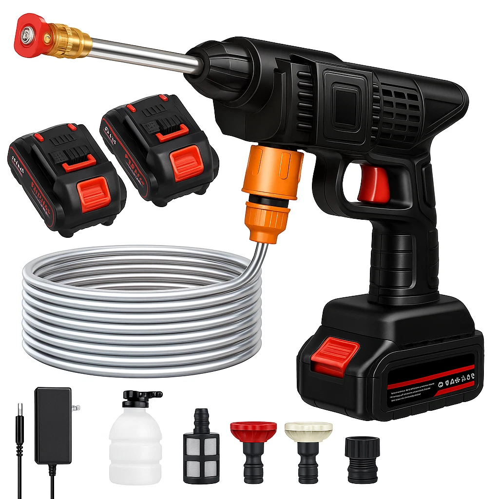 Portable Cordless Electric High Pressure Water Spray Gun Car Washer Cleaner Tool