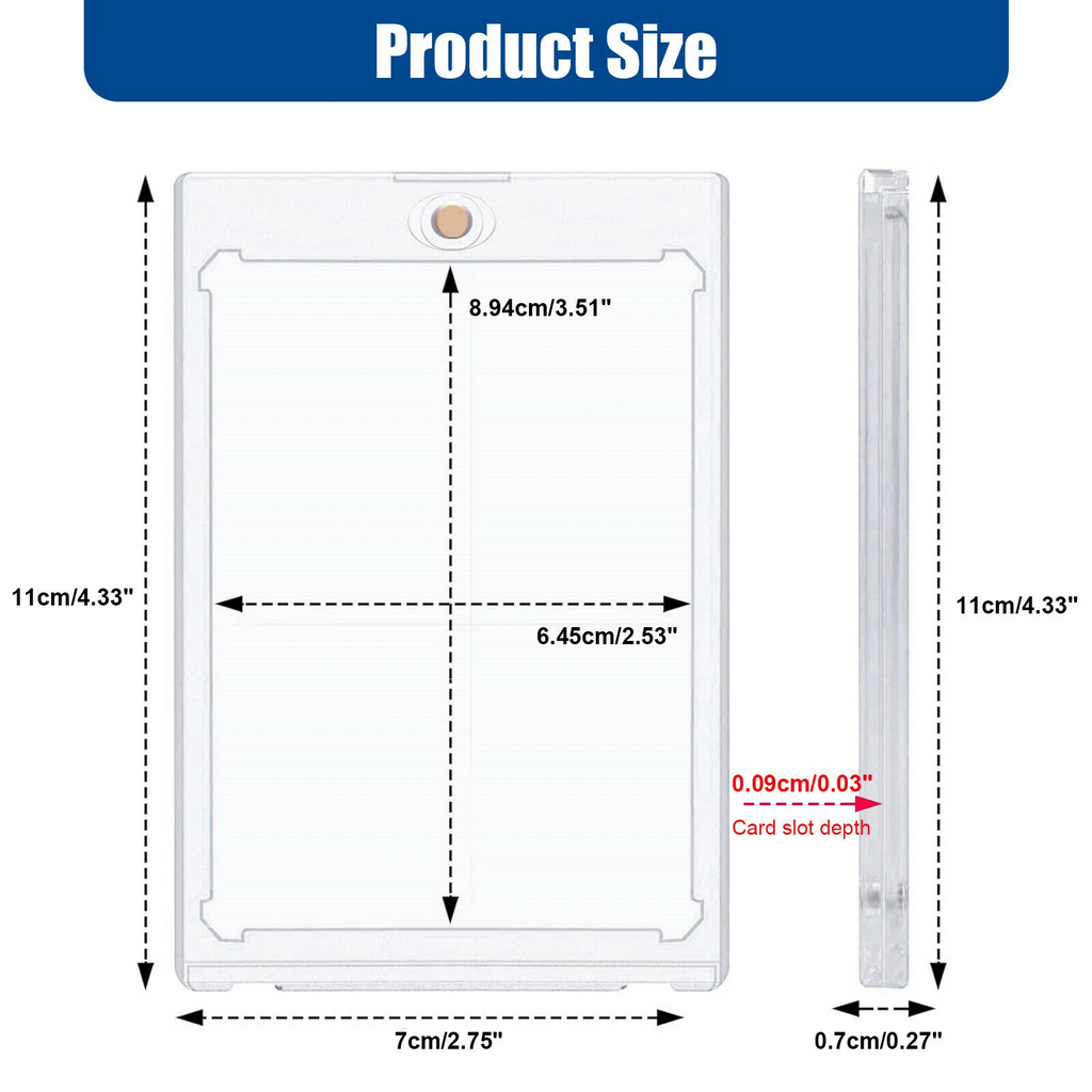 30 Pack Magnetic Trading Sports Card Holders 35pt One-Touch Hard UV Protection
