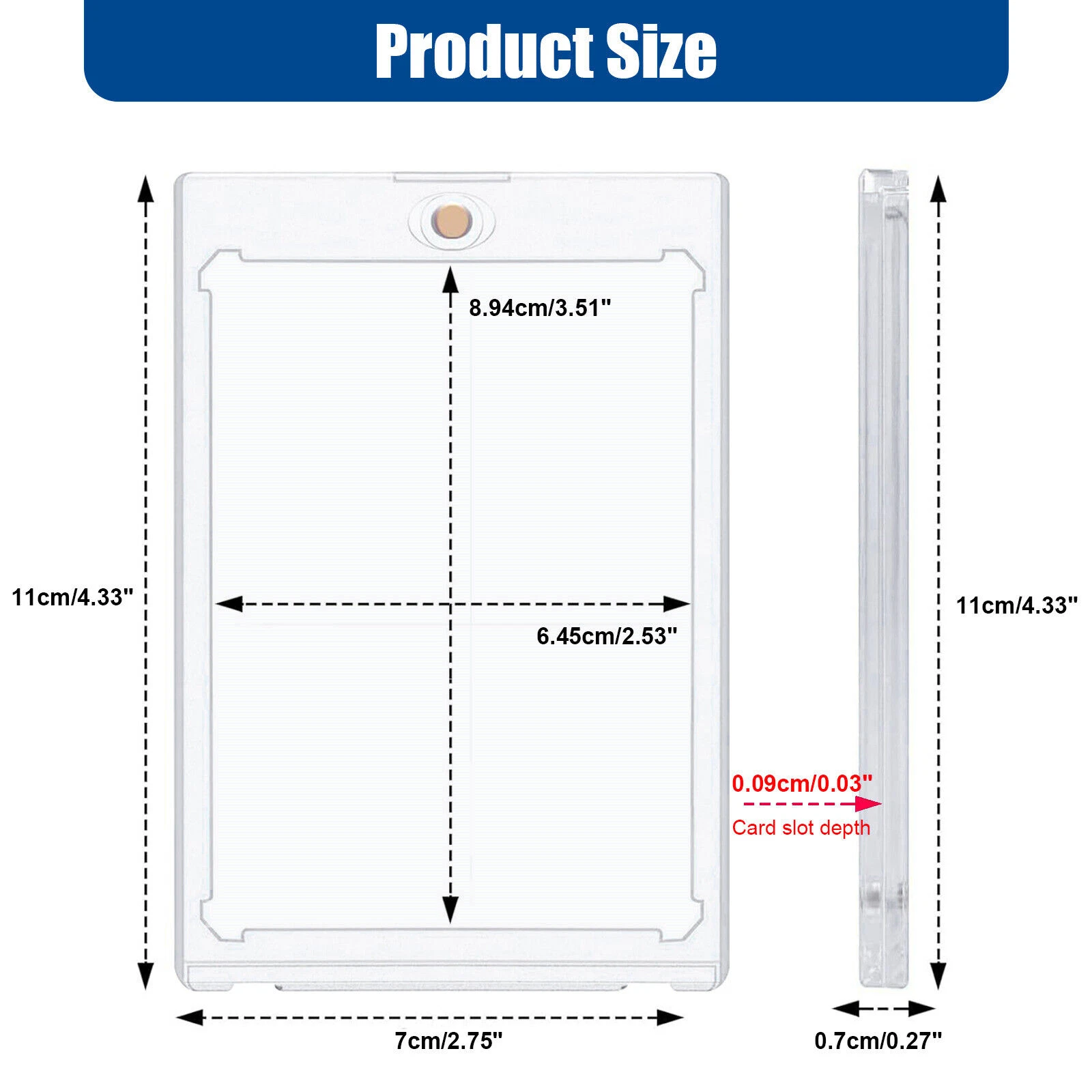 30 Pack Magnetic Trading Sports Card Holders 35pt One-Touch Hard UV Protection
