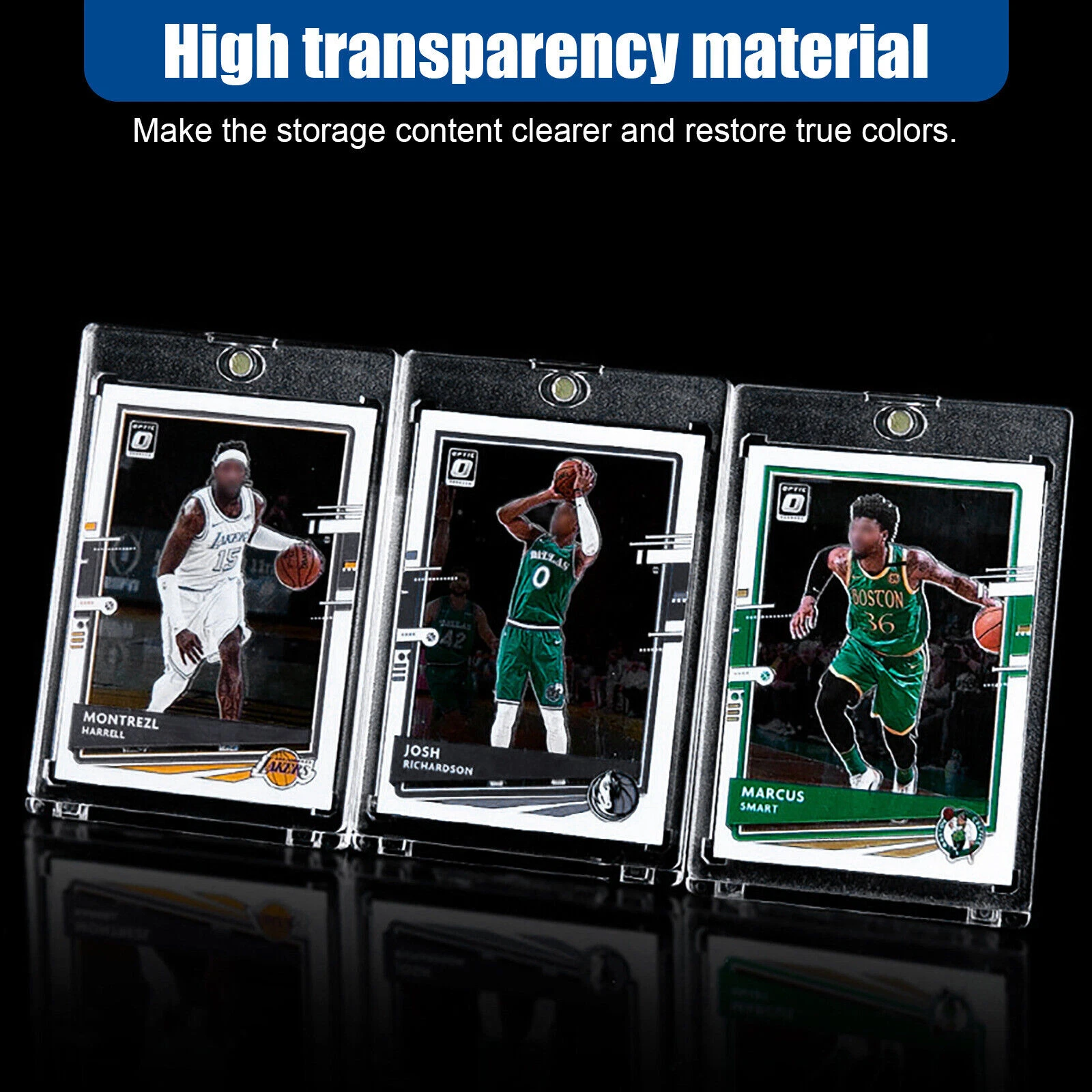 30 Pack Magnetic Trading Sports Card Holders 35pt One-Touch Hard UV Protection