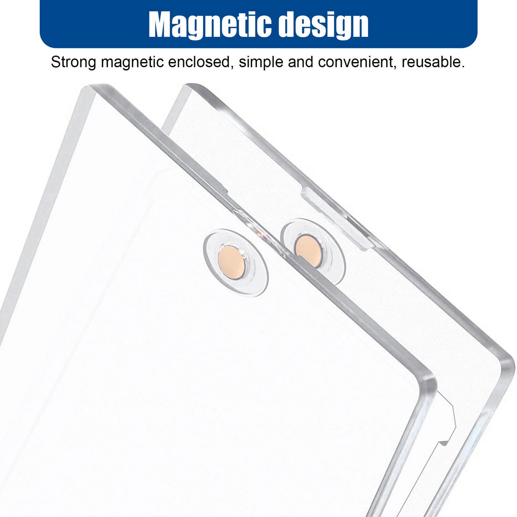 30 Pack Magnetic Trading Sports Card Holders 35pt One-Touch Hard UV Protection