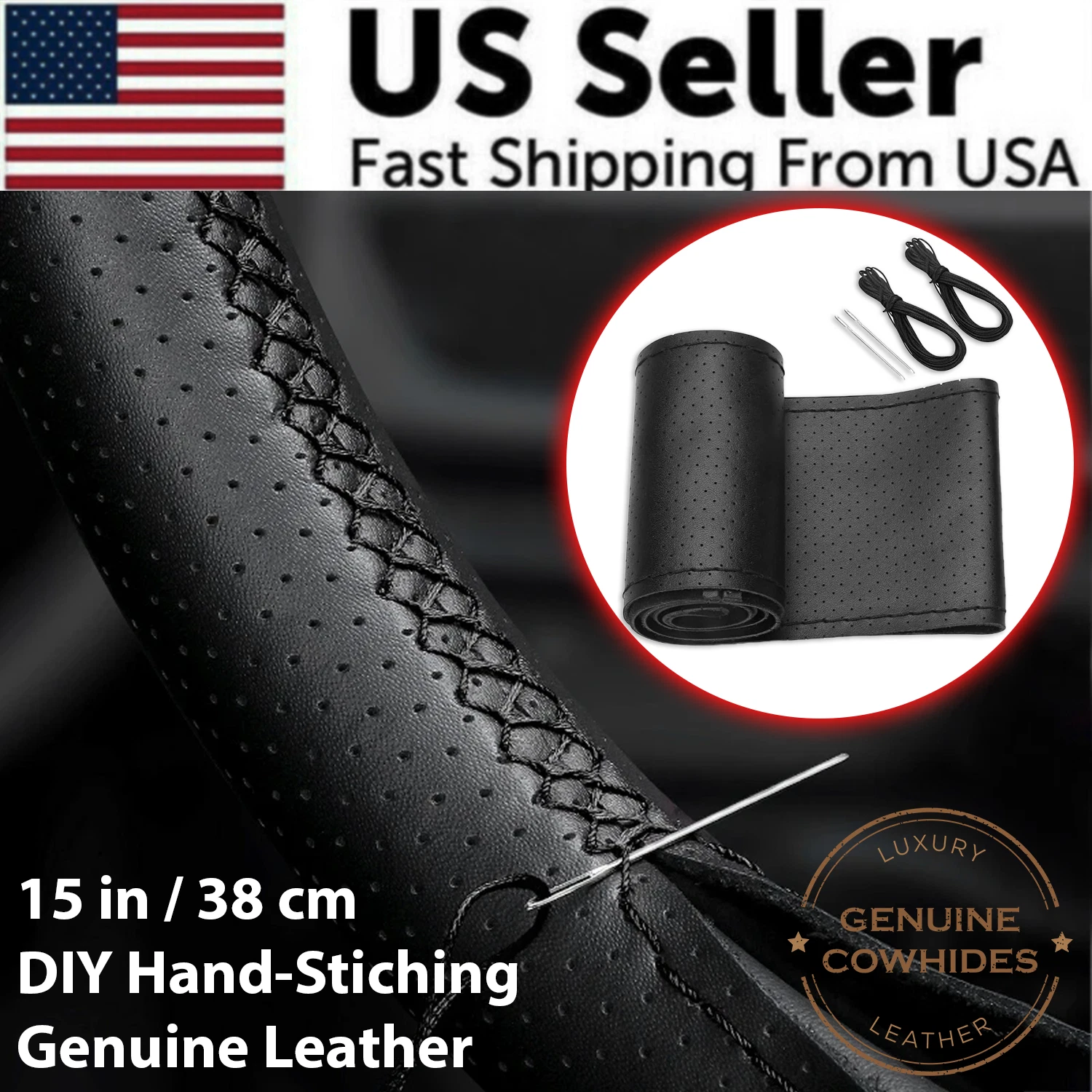 2PCS Heavy Duty Flush Push Button Quick Detach 1.25" Rifle QD Sling Swivel Mount
