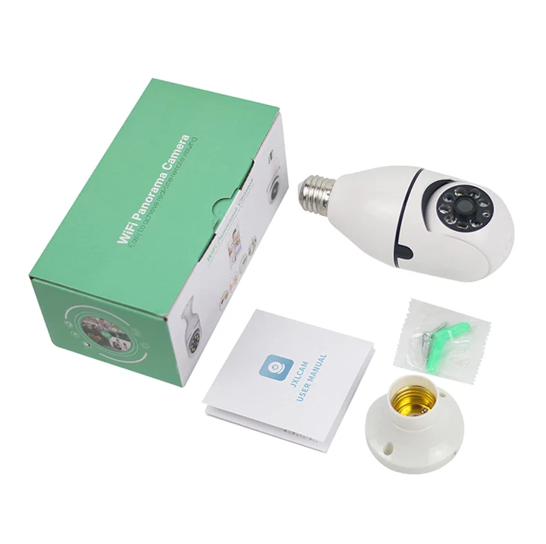 Light Bulb Camera 360° 1080P IP E27 Wi-Fi IR Night Smart Home Wireless Security