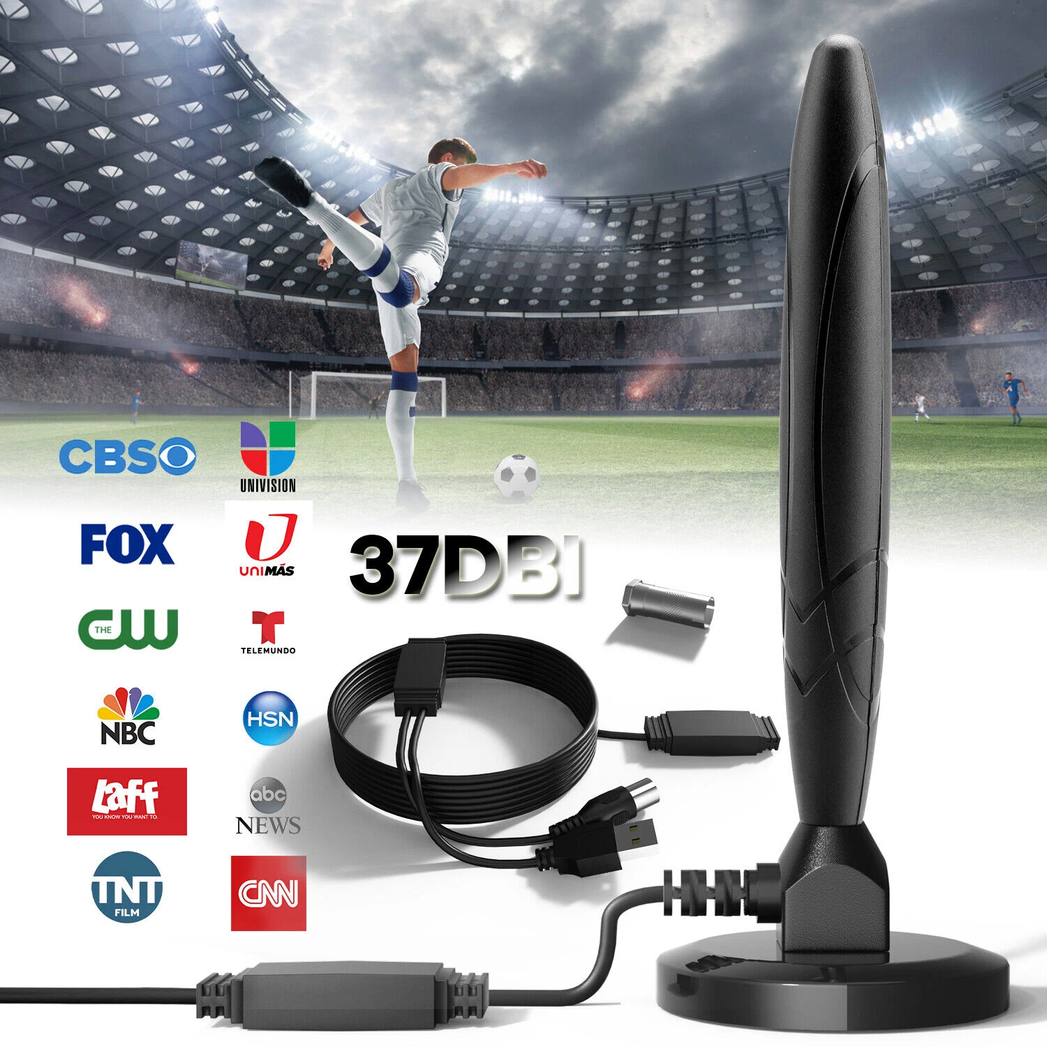 TV Antenna 5600 Miles HDTV Amplified Digital 4K 1080P Long Range Indoor Upgraded