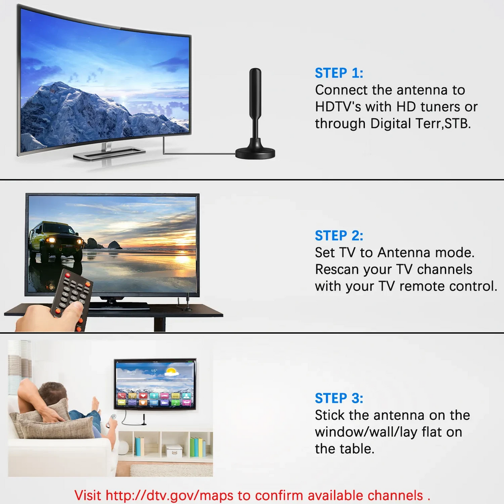 TV Antenna 5600 Miles HDTV Amplified Digital 4K 1080P Long Range Indoor Upgraded