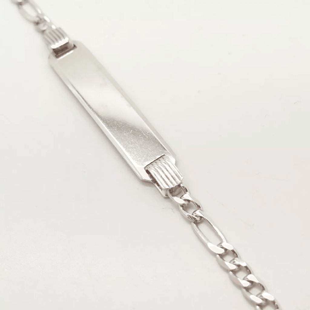 Children‚¬„¢s 925 Sterling Silver Figaro ID Bracelet ‚¬€œ Personalized Engraving | Made in Italy ‚¬€œ Adjustable Length - Jewelry Store by Erik Rayo