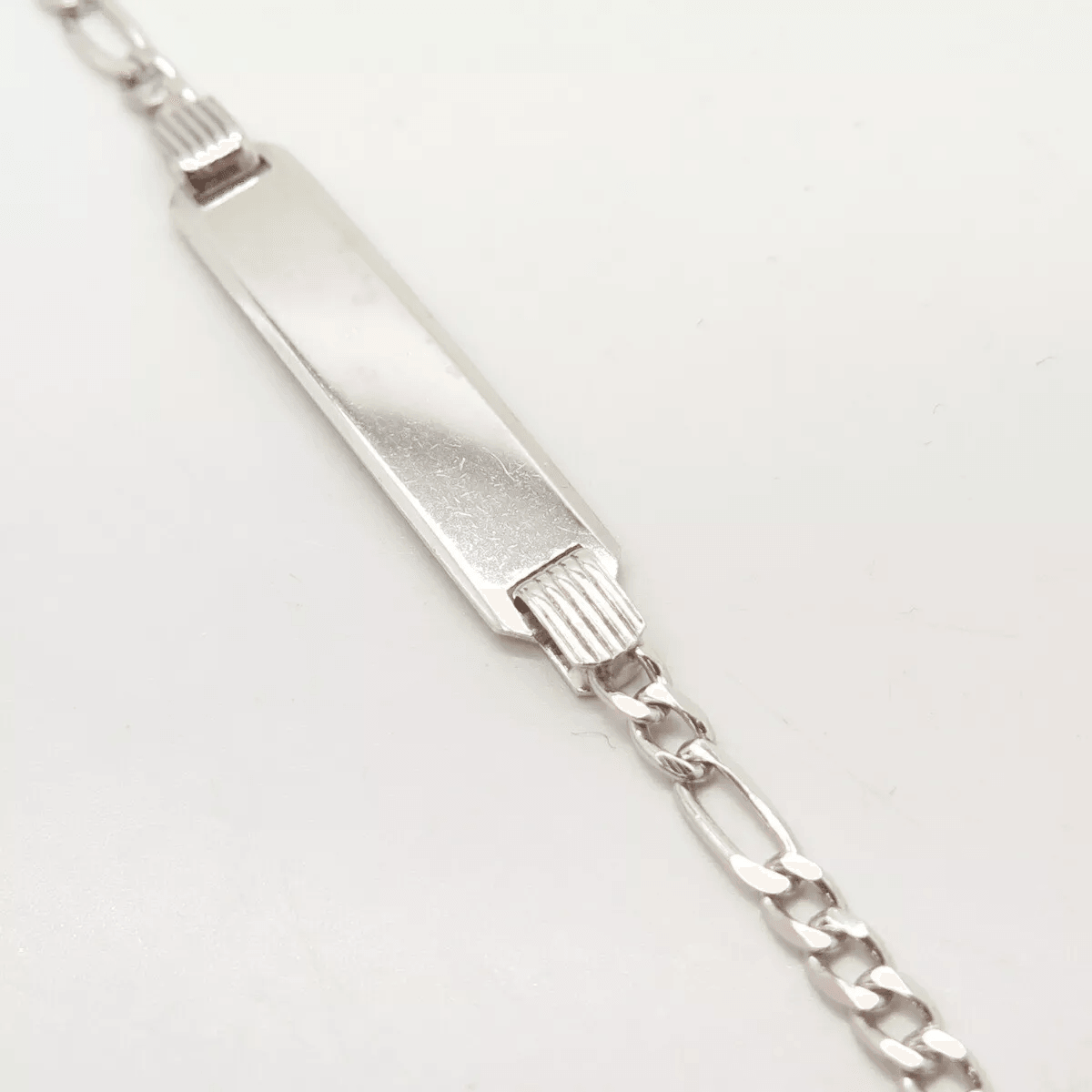 Children€™s 925 Sterling Silver Figaro ID Bracelet €“ Personalized Engraving | Made in Italy €“ Adjustable Length - Jewelry Store by Erik Rayo
