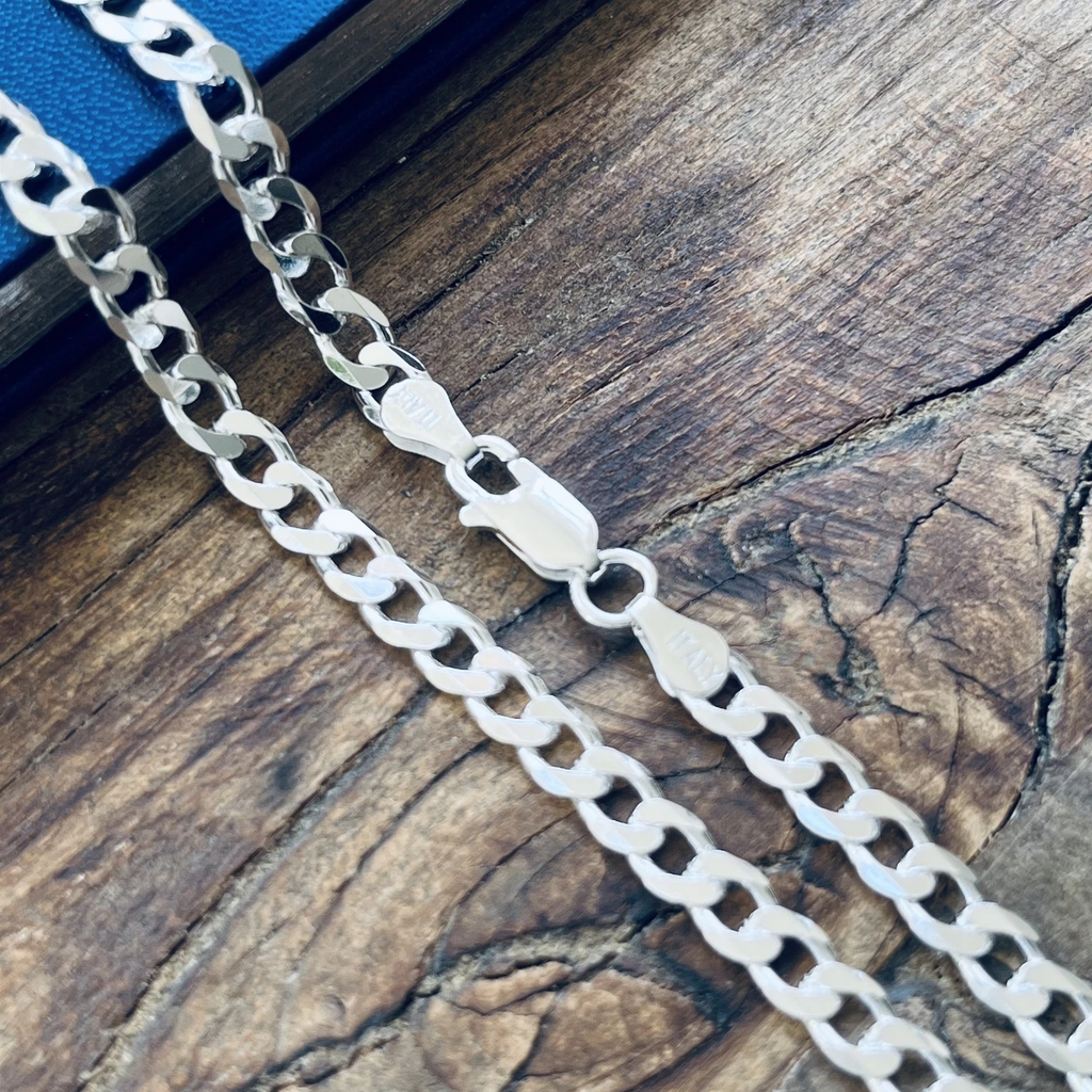 925 Sterling Silver Bracelets Cuban Curb Link for Men and Women