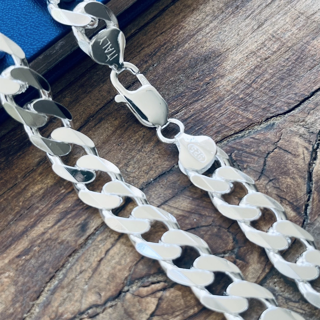 925 Sterling Silver Bracelets Cuban Curb Link for Men and Women