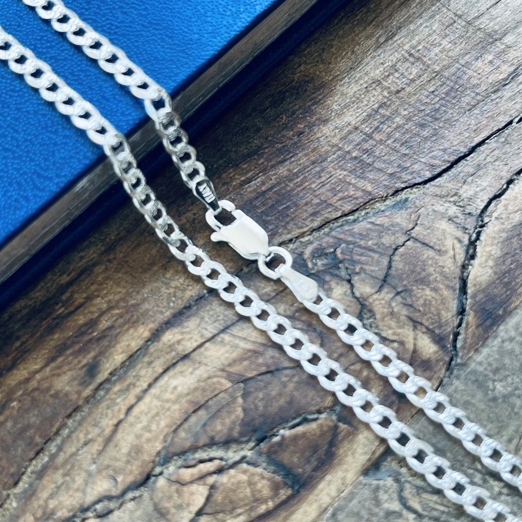Necklace for Men Women Real Solid 925 Sterling Silver Chain Cuban Curb