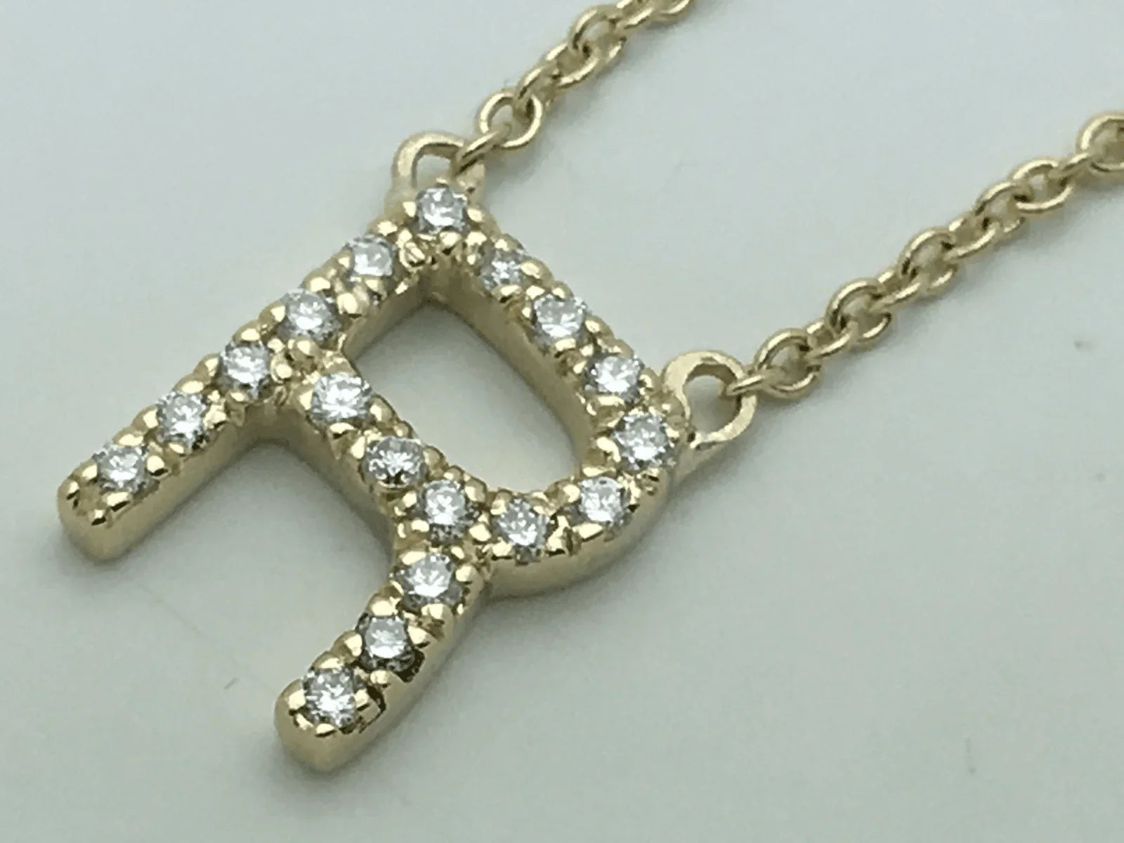14k Yellow White or Rose Gold Diamond Initial Letter R Pendant Necklace 18" - Jewelry Store by Erik Rayo