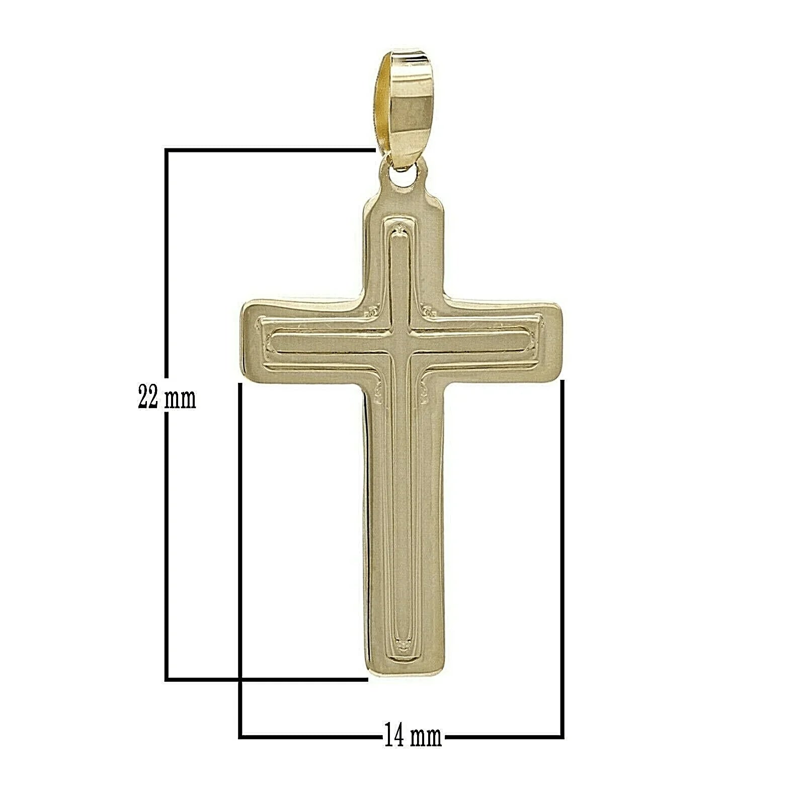 14k Yellow Gold Traditional Cross Religious Charm Pendant 1.4 grams - Jewelry Store by Erik Rayo
