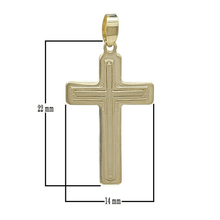 Load image into Gallery viewer, 14k Yellow Gold Traditional Cross Religious Charm Pendant 1.4 grams
