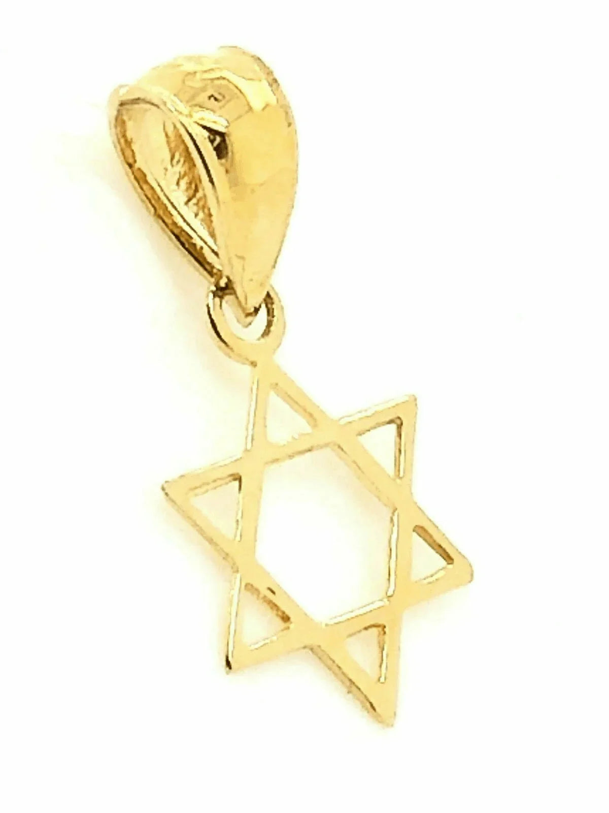14k Yellow Gold Solid Small Jewish Star of David Charm Pendant 0.5 gram - Jewelry Store by Erik Rayo