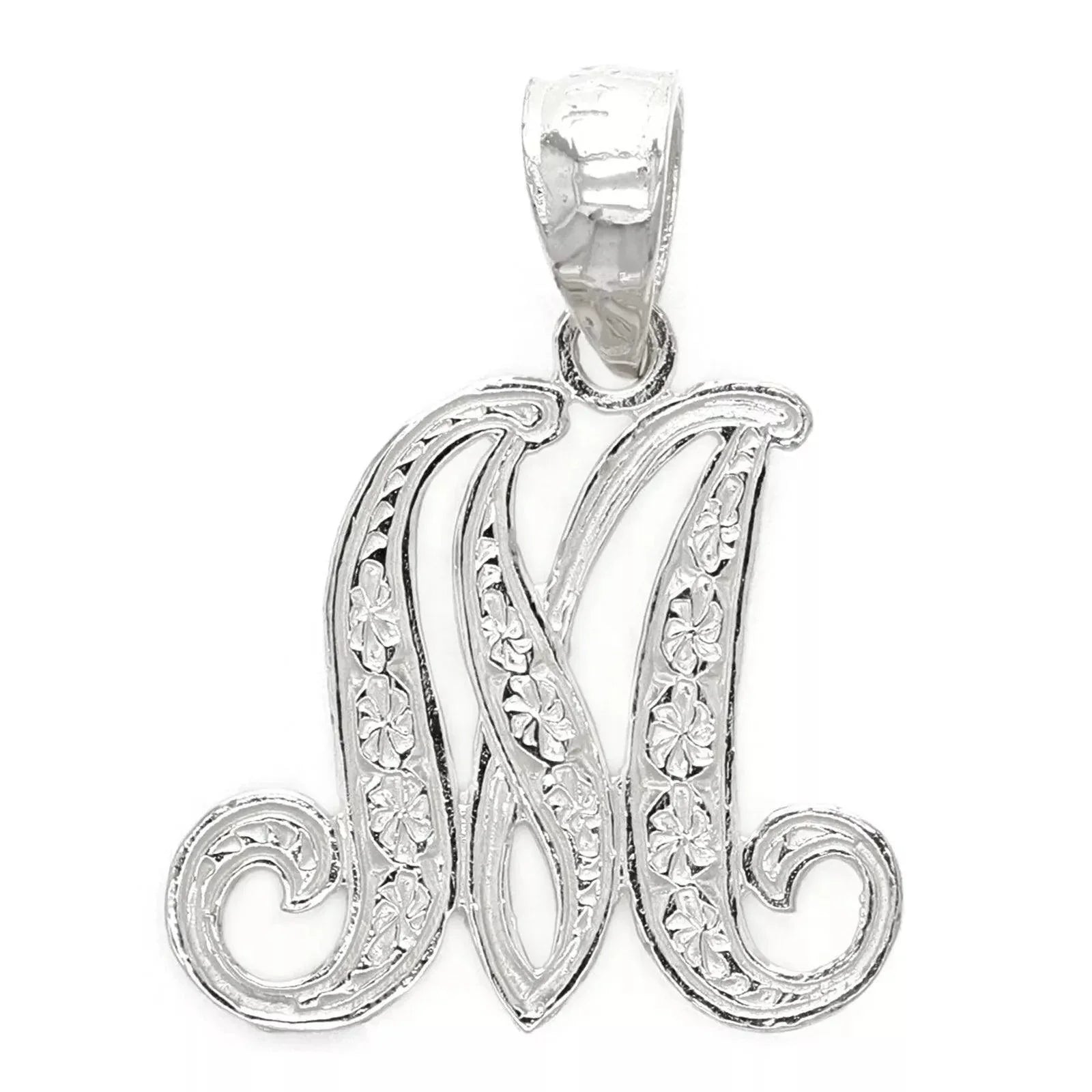 14k Yellow or White Gold Initial Letter Charm Pendant Alphabet A-Z Available - Jewelry Store by Erik Rayo