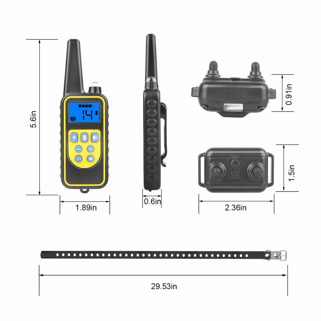 2600 FT Remote Dog Shock Training 2 Collar Set Rechargeable Waterproof LCD Pet - Jewelry Store by Erik Rayo