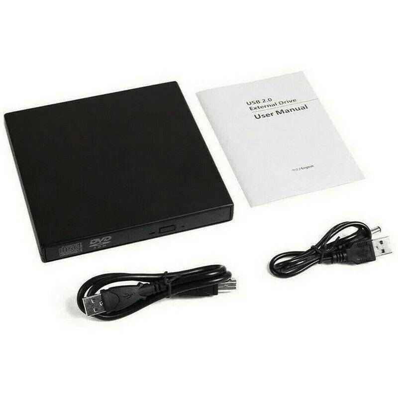 Slim External CD DVD RW Drive USB 3.0 Writer Burner Player Black For Laptop PC - Jewelry Store by Erik Rayo