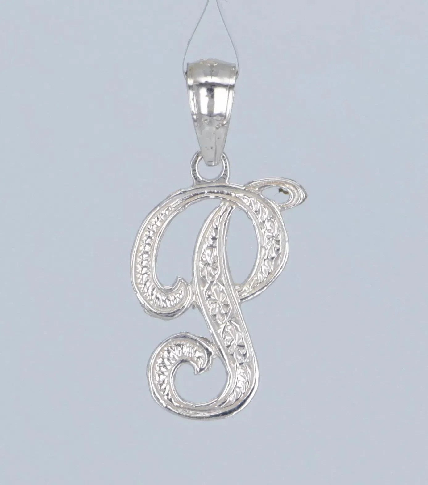 14k Yellow or White Gold Initial Letter P Alphabet A-Z Charm Pendant - Jewelry Store by Erik Rayo