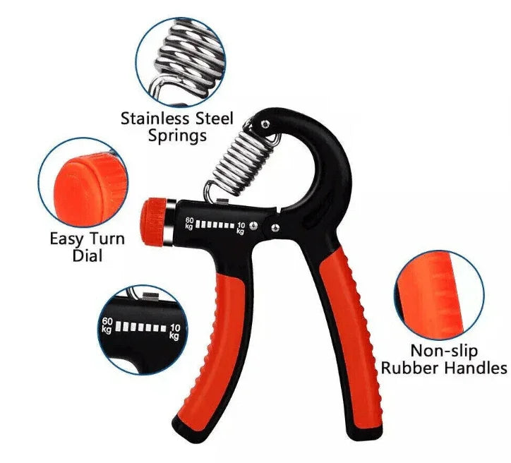 Hand Grip Strength Power Trainer Gripper Strengthener Adjustable Gym Exerciser - Jewelry Store by Erik Rayo