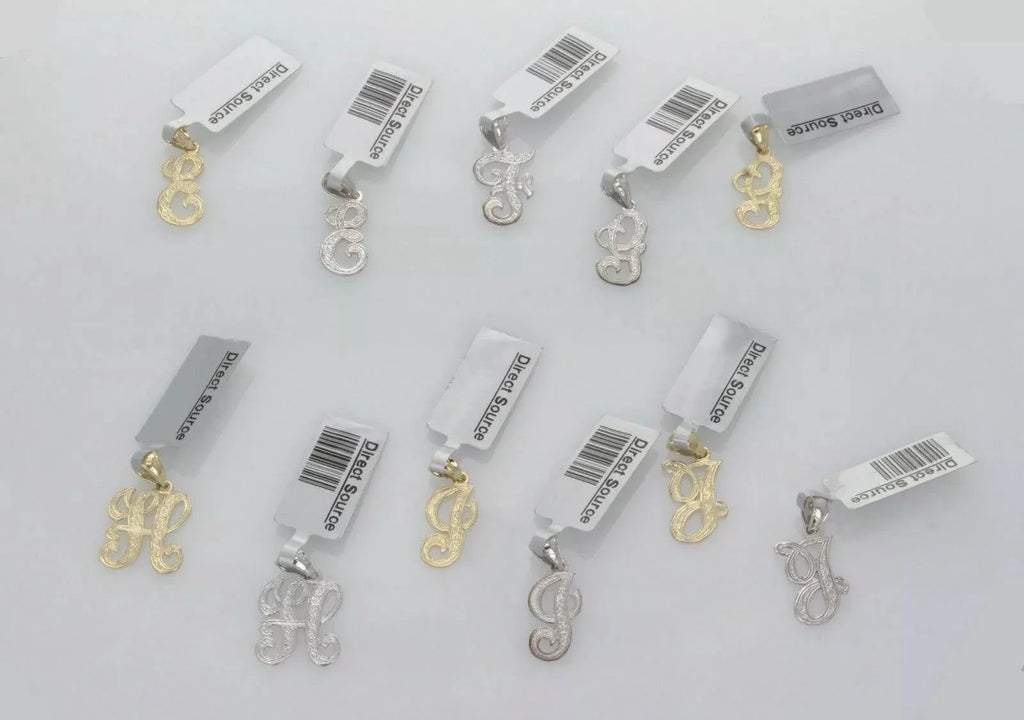14k Yellow or White Gold Initial Letter A Alphabet A-Z Charm Pendant - Jewelry Store by Erik Rayo