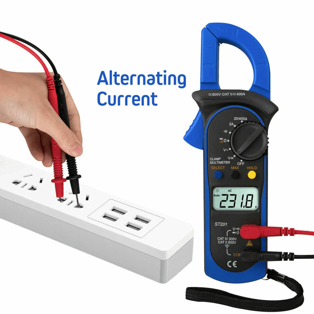 Digital Multimeter Tester AC DC Volt Ohm Amp Clamp Meter Auto Range LCD Handheld - Jewelry Store by Erik Rayo